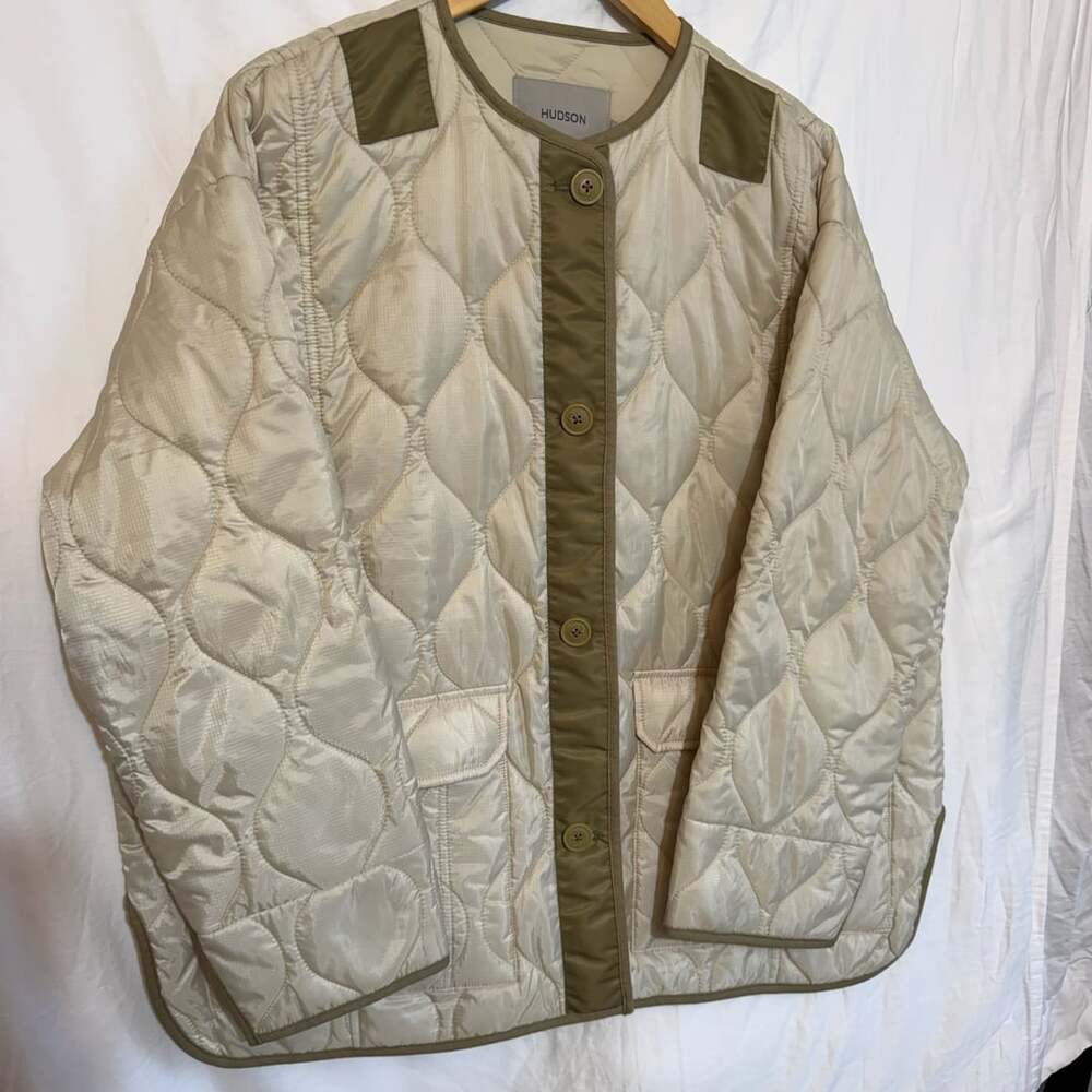 Hudson Quilted Jacket Size M Natural